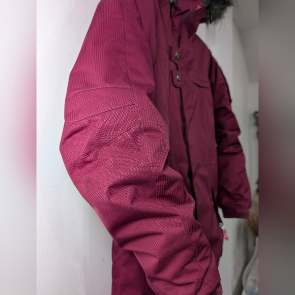 Burton Girls 14/16 DryRide Mistique Burgundy Insulated Ski Snowboard Jacket - Picture 3 of 10